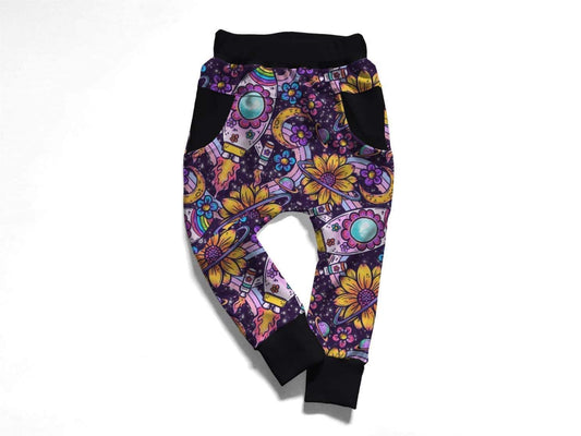 Baby/Kids- FALL DAYWEAR STEM WITCH MODERN JOGGERS! Cosmos Rockets + Space Print! Accent pocket.
