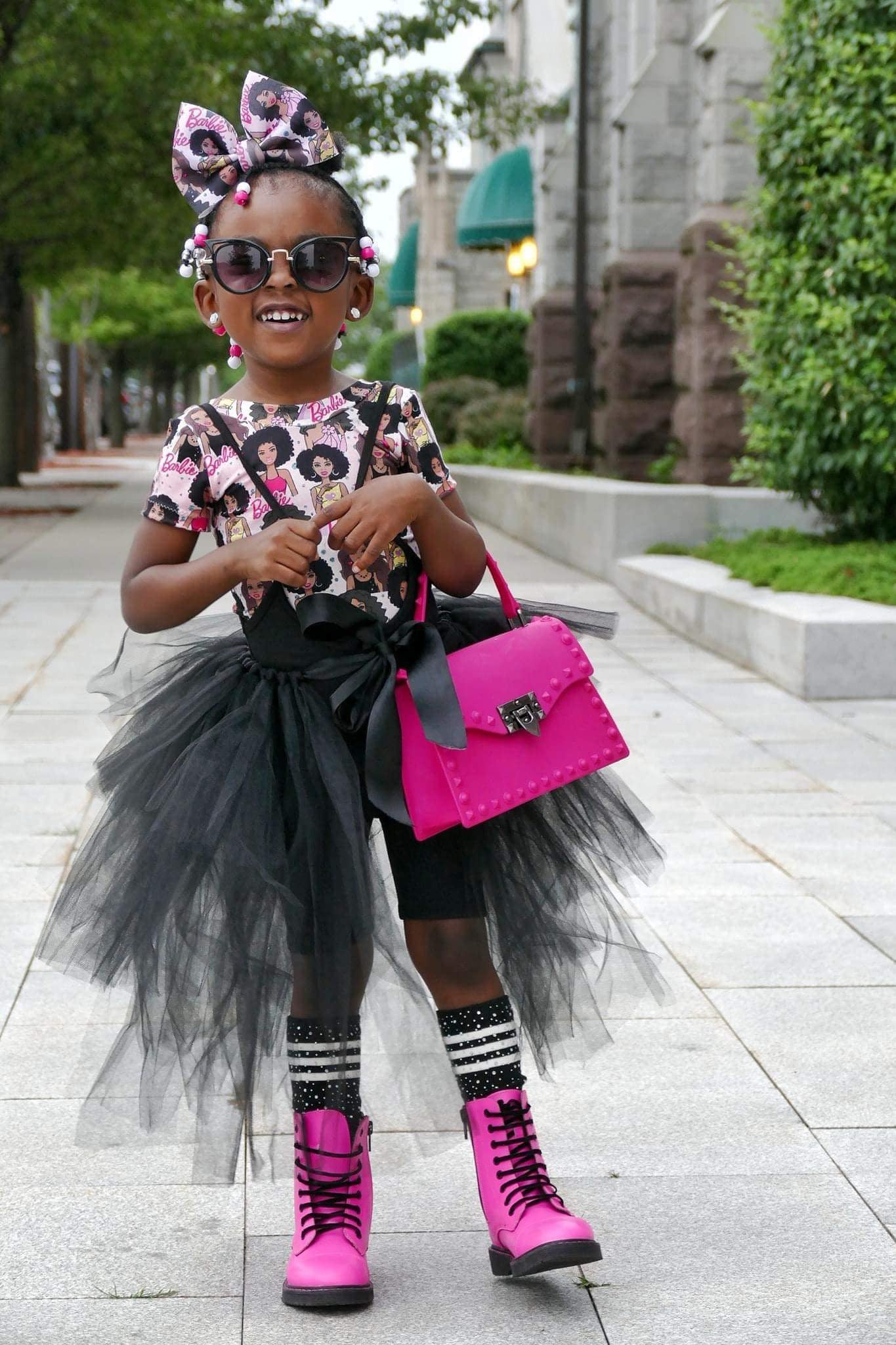 It's a RAD Valentines 80s Hot Pink + Black Combat Boots!