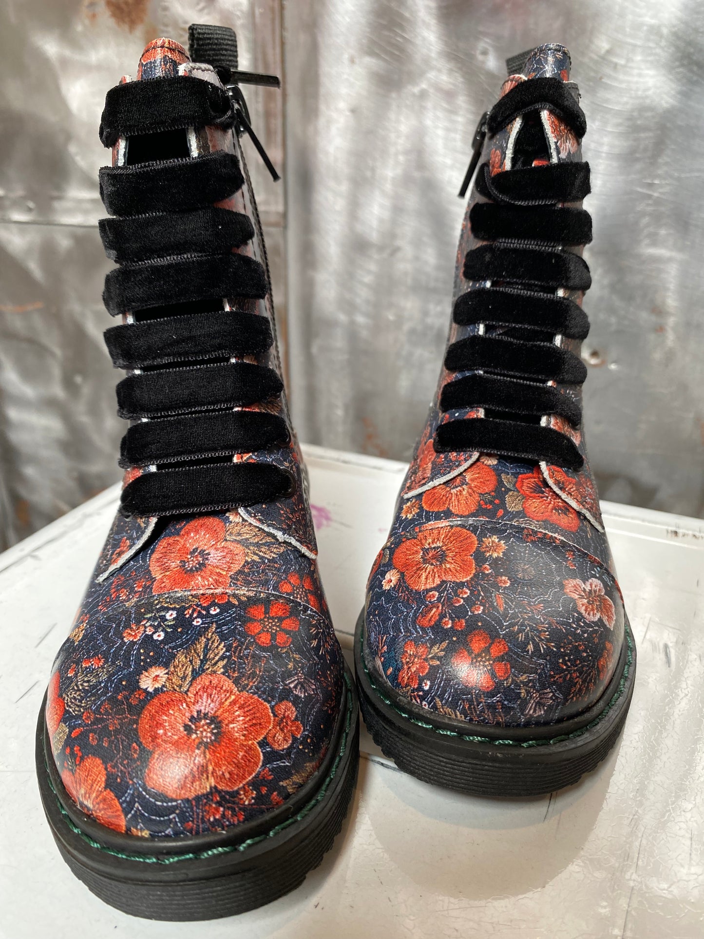 READY TO SHIP VICTORIAN SALEM FLORAL FAUX EMBROIDERY COMBATS