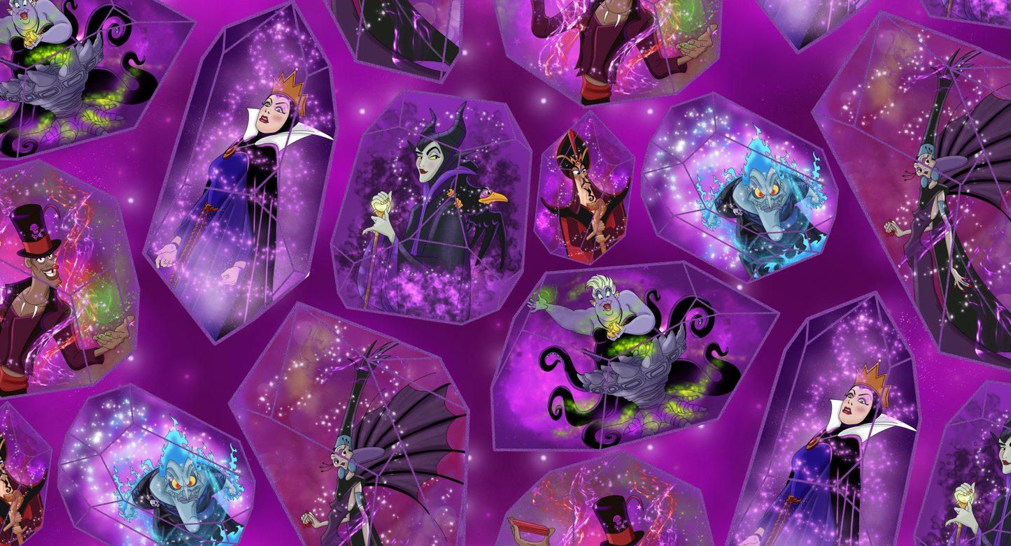 Dark Magic Crystal Villains Purple Bamboo Twirl Dress! Pixie Dust!