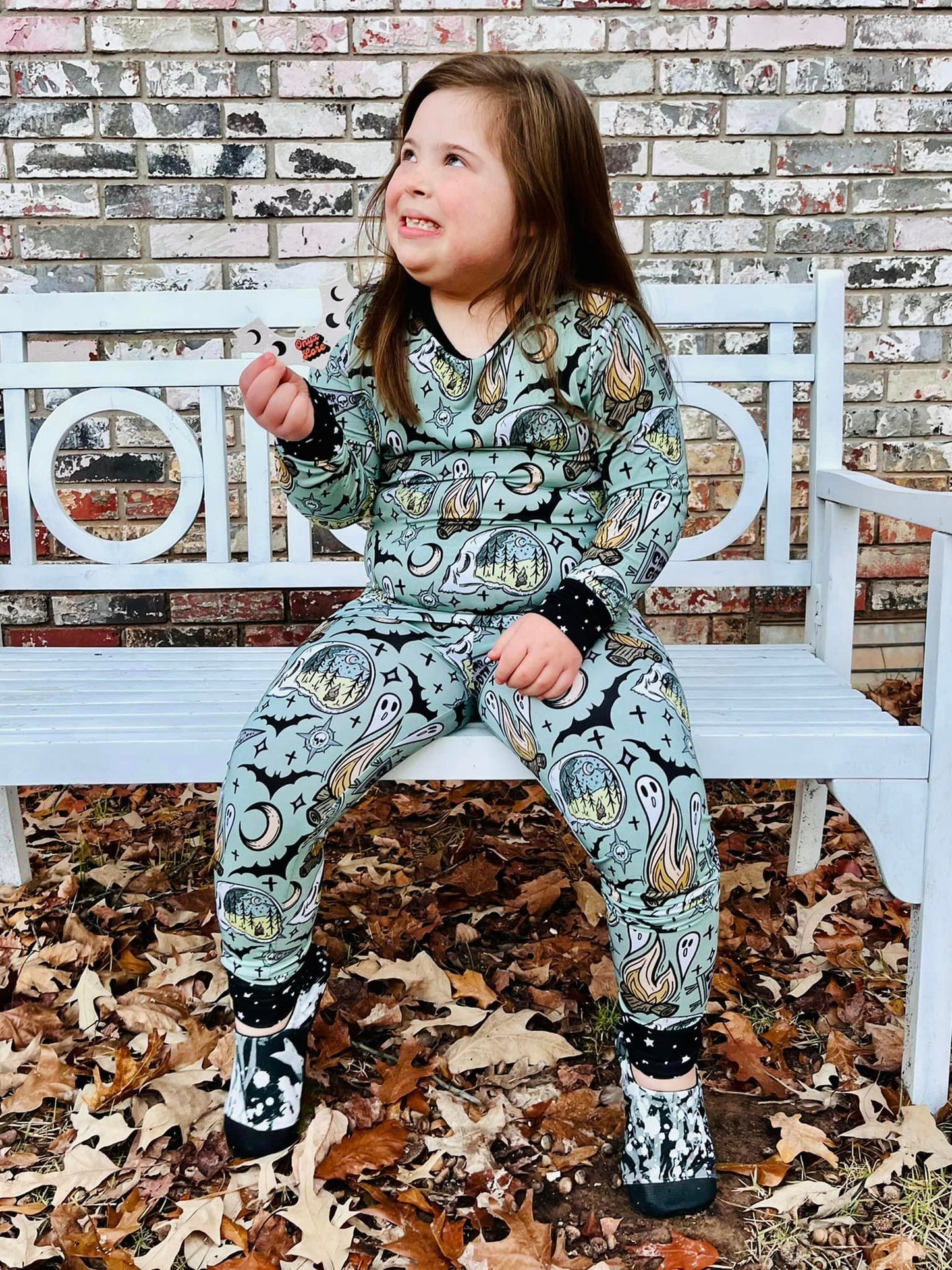 Camp Goth Wanderlust Two Piece Lounge Set! Bats + Spooky Camping!