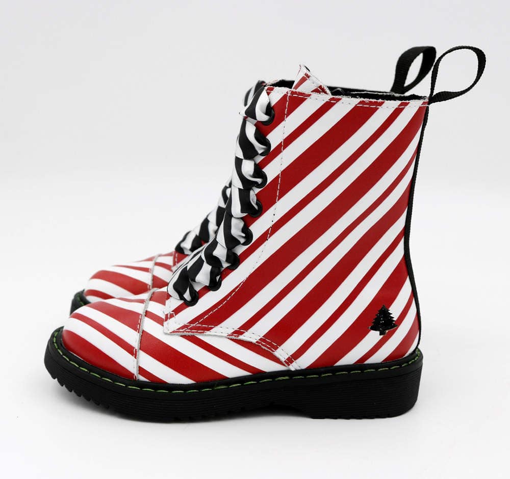 Candy Cane Red + White Striped Combats!