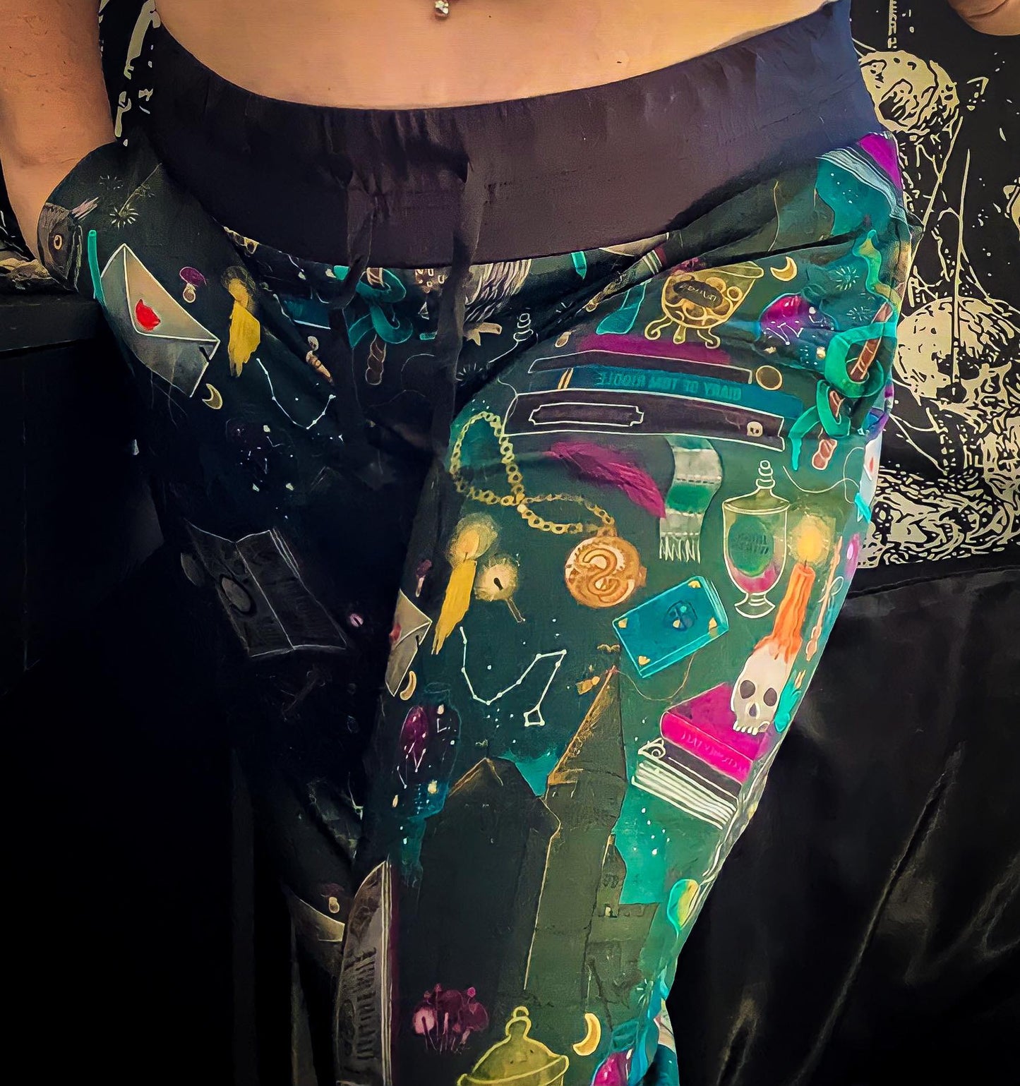 Dark Wizards Unite! THe BEST JOGGERS EVER. Hallows + Constellation + Skulls