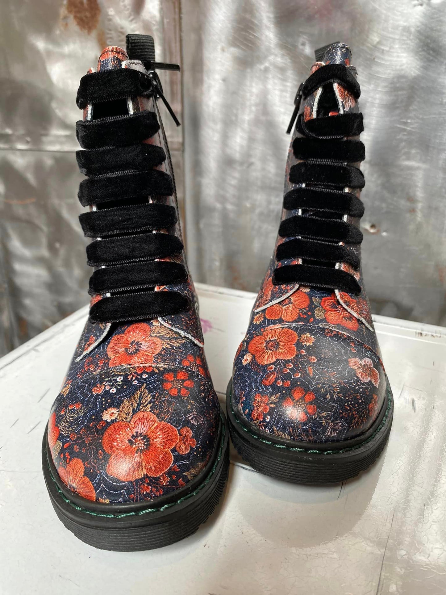 READY TO SHIP VICTORIAN SALEM FLORAL FAUX EMBROIDERY COMBATS