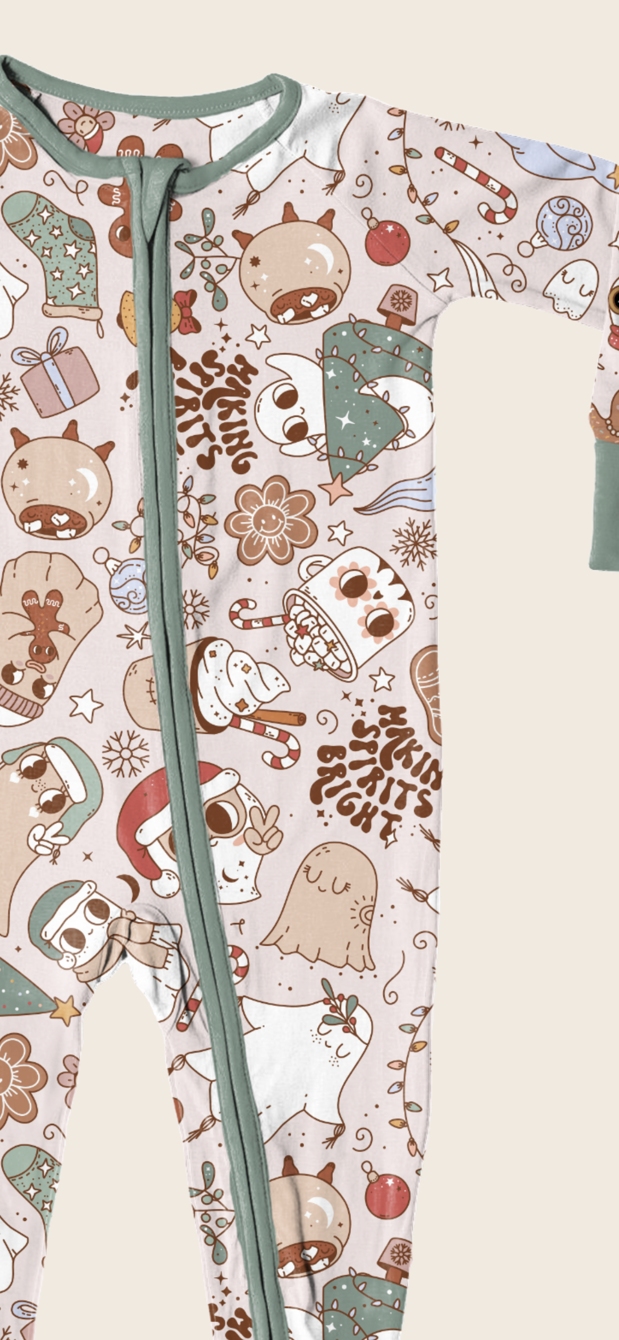 Making Spirits Bright Christmas ZIppie! 1960s Ghosties+ Santa