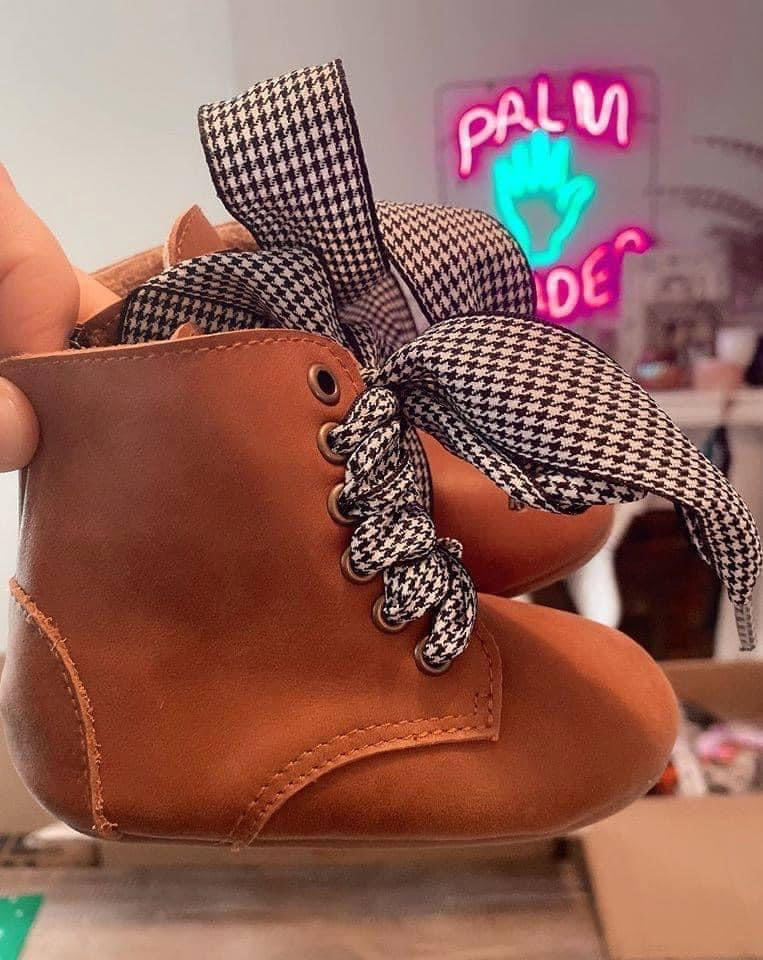 Ready to Ship Luxe Nubuck Nutmeg Fauna Nyx Boots- Medium Brown