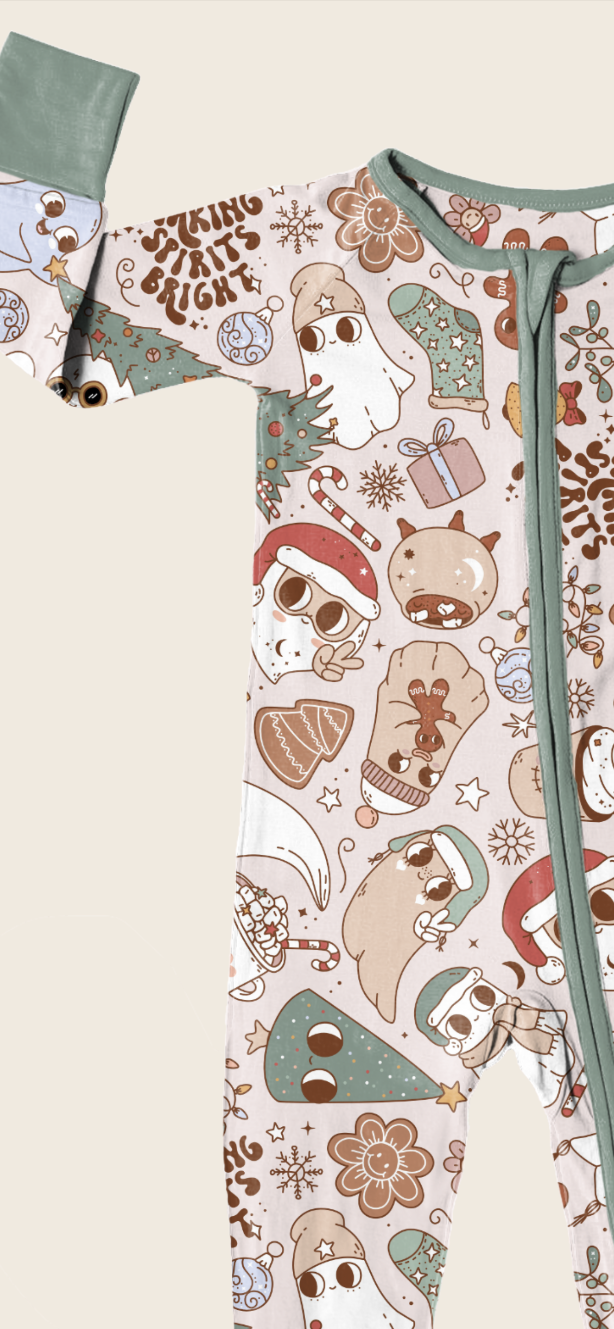 Making Spirits Bright Christmas ZIppie! 1960s Ghosties+ Santa