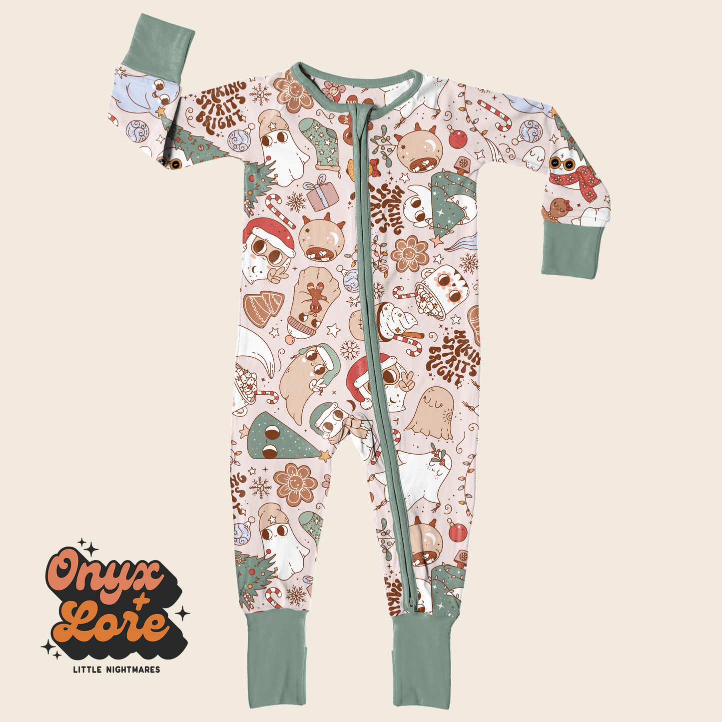 Making Spirits Bright Christmas ZIppie! 1960s Ghosties+ Santa