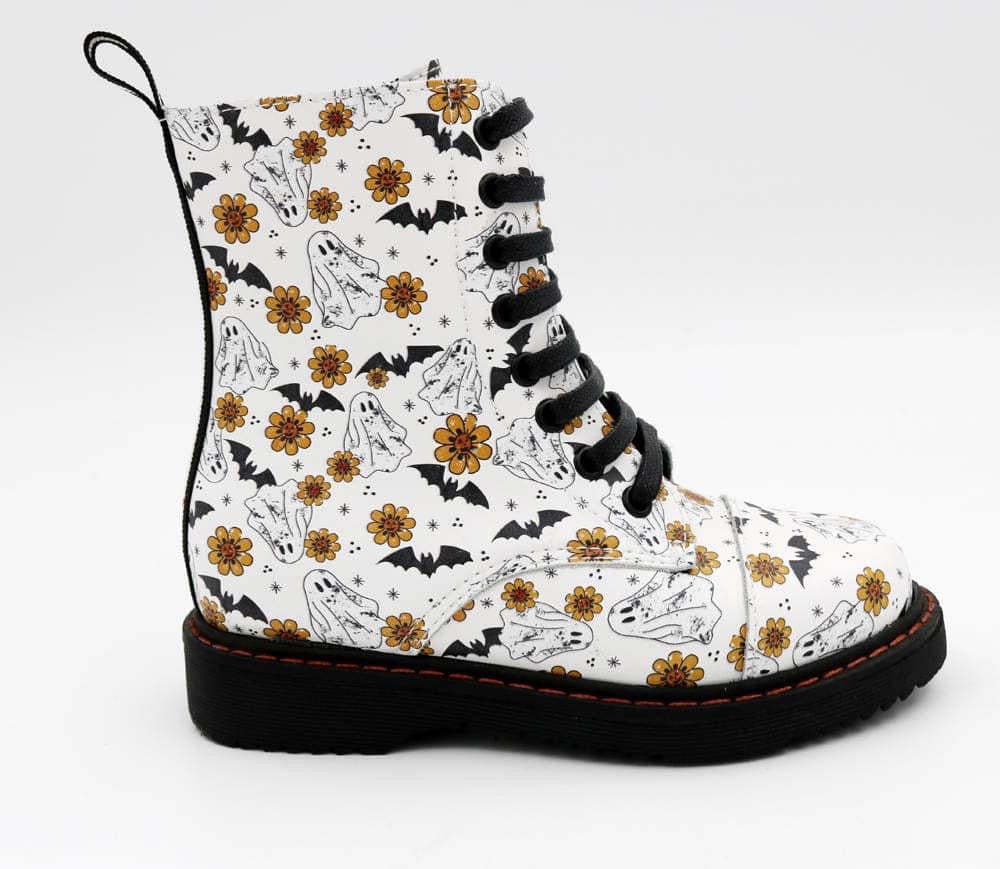Ready to ship! Fall Ghosties Cute Spooky Pumpkin Floral + Bats Combats!