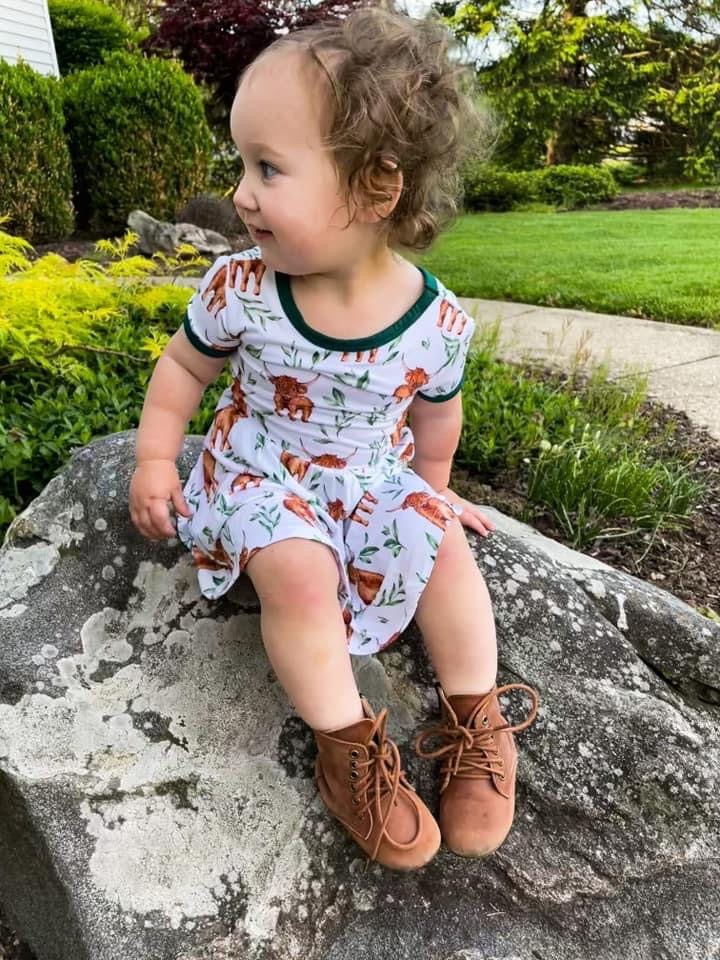 Ready to Ship Luxe Nubuck Nutmeg Fauna Nyx Boots- Medium Brown