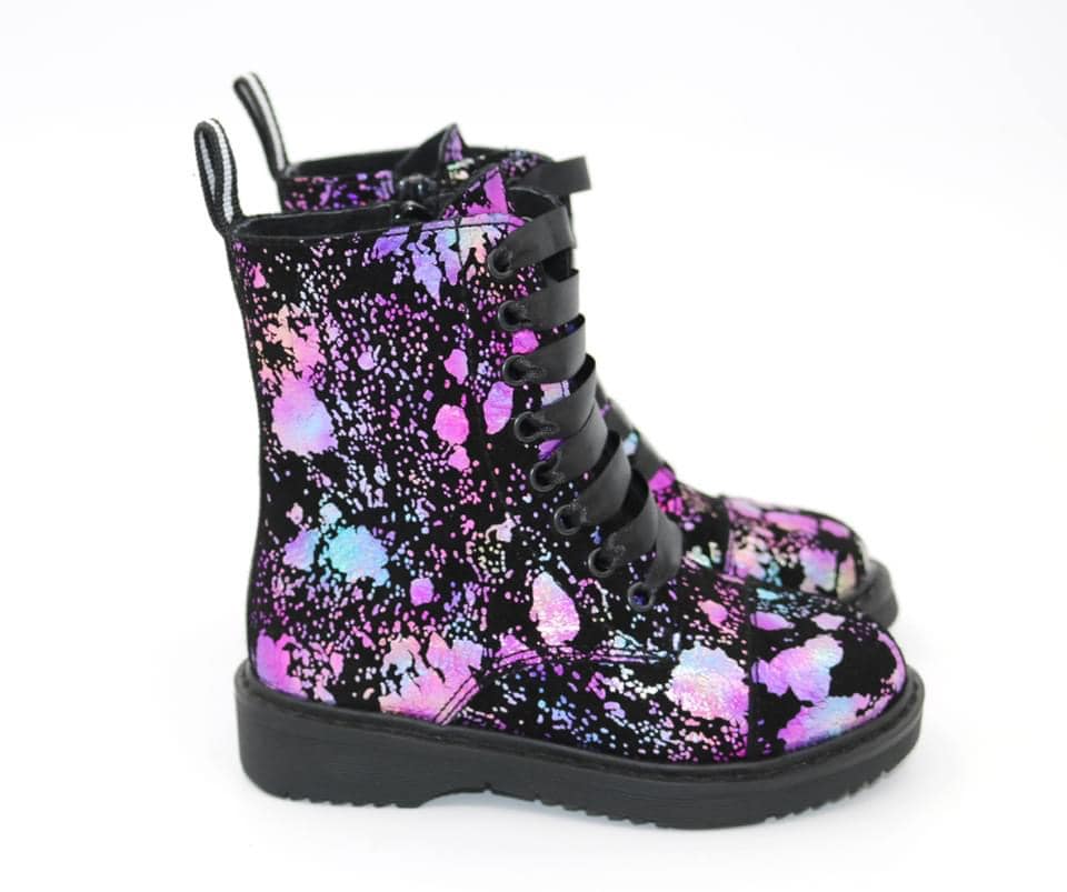 Love Potion Splatter Magic Combat Boots! Holographic