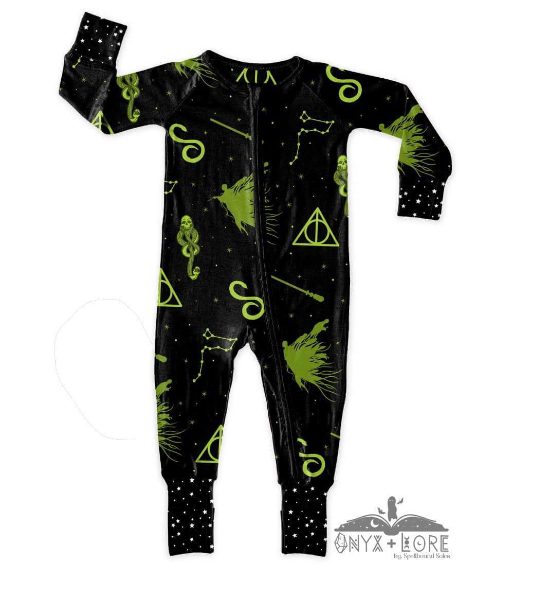 Dark Wizard + Green + Black Zip Rompers!