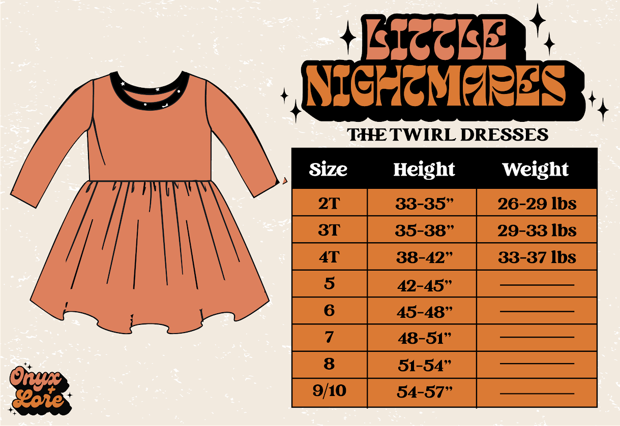 Button Eyes Girl + Her Cat Toddler Twirl Dress!