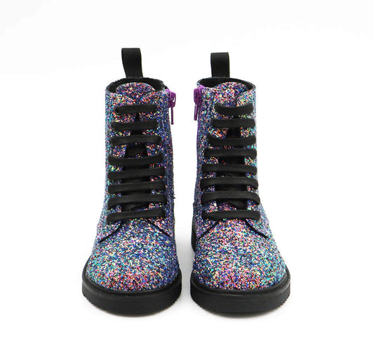 Magical Shimmer Get Lit Glitter Combat Boots!