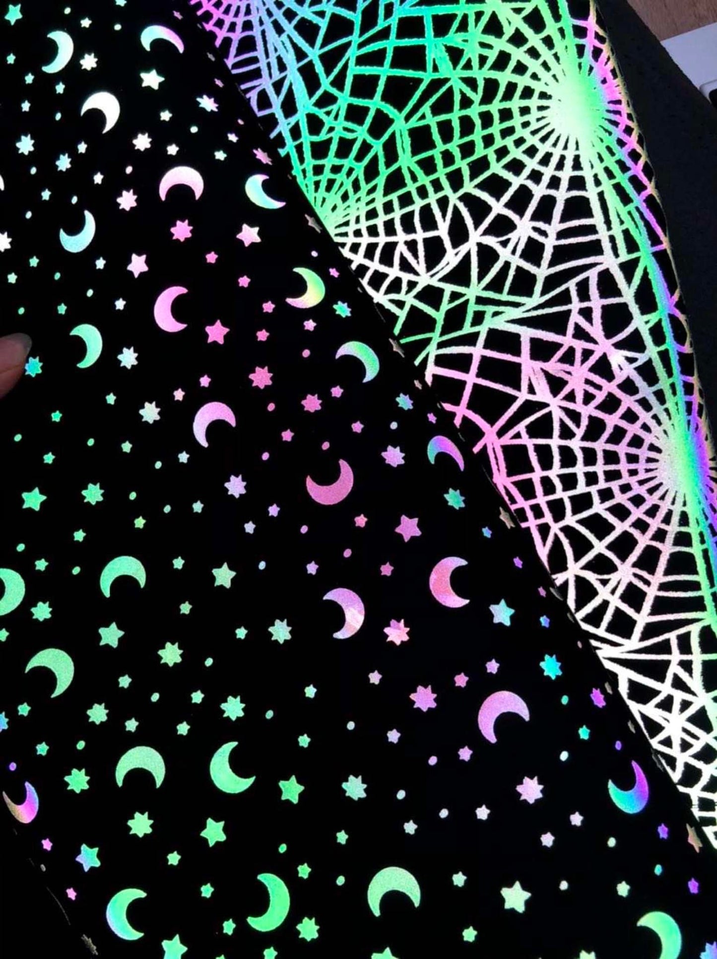 Spooky Girl Spiderweb Reflective Glowy Mary Janes!