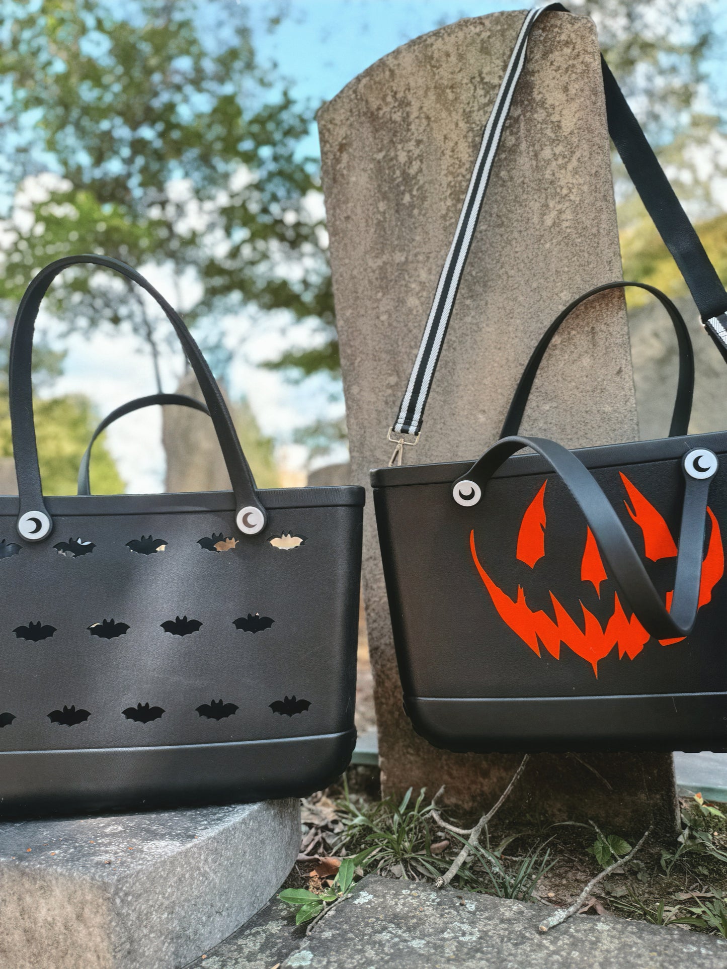 The Batty: New Black Bats Hag Bag! BATS Both sides! Waterproof, Spooky Ghoul!