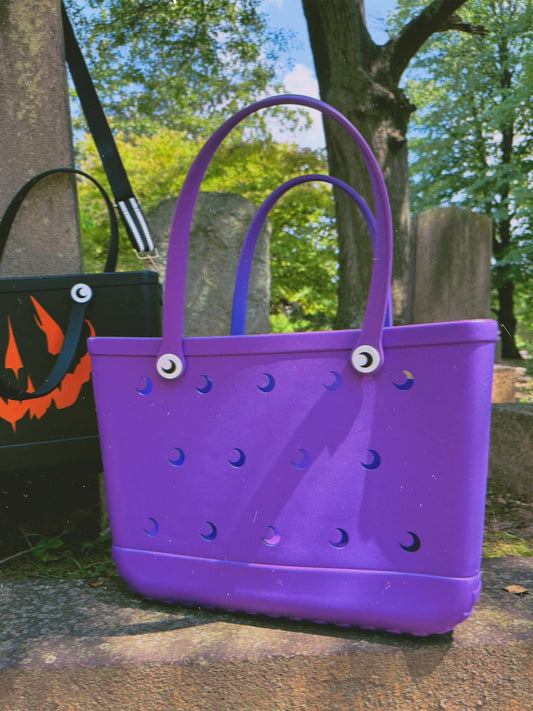 The Purple Moonwitch: Mystical Purple Crescent Moon Hag Bag! Waterproof, Witchy + Magical