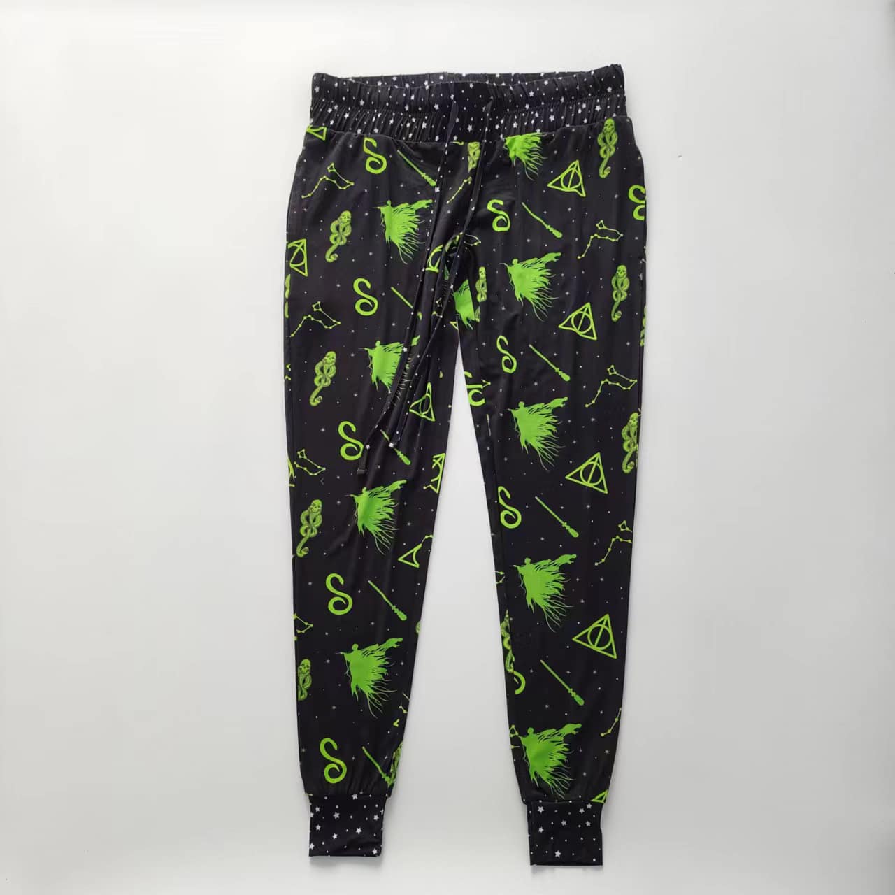 Ready to ship-Dark Wizards Unite! THe BEST JOGGERS EVER. Hallows + Constellation + Skulls