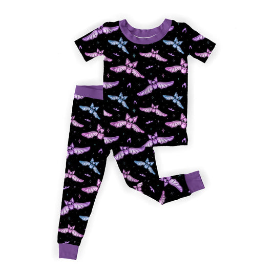 Spooky Pastel Goth Bats Bamboo Two Piece Set!