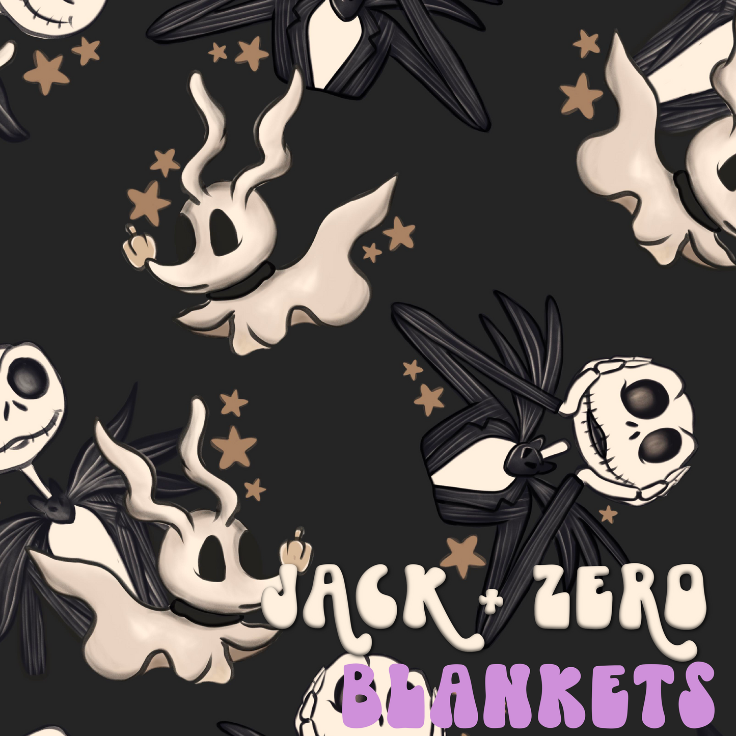 Jack + Zero Spooky Floral Bamboo Zip Romper