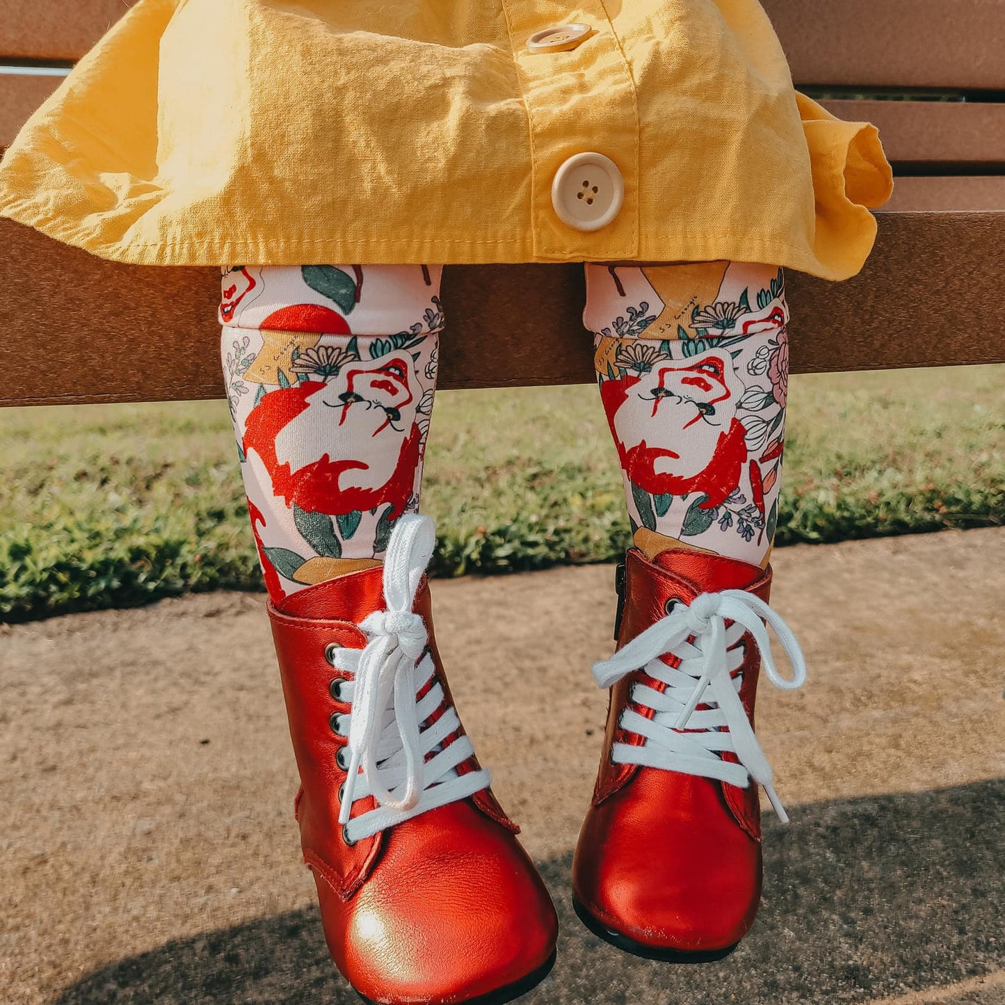 Christmas Metallic Red Vintage Nyx Booties w/ Two Laces!