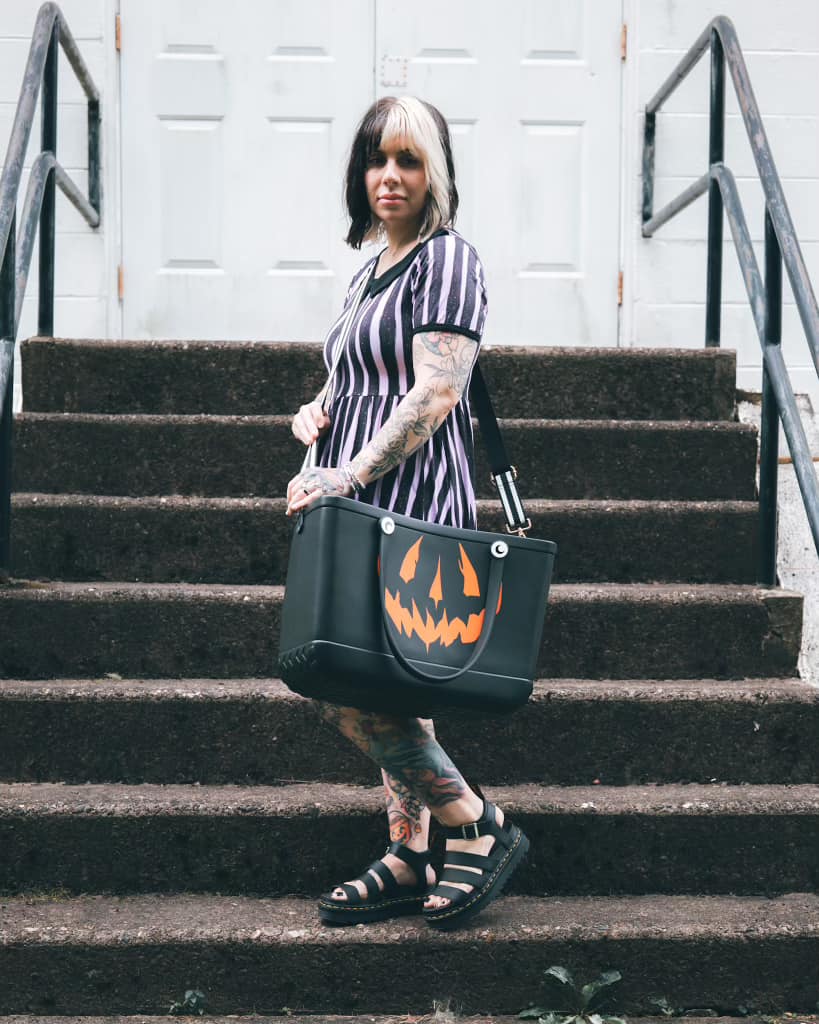 The Salem: New Jackolantern + Bats Hag Bag! Waterproof, Bat Cut outs, Large!