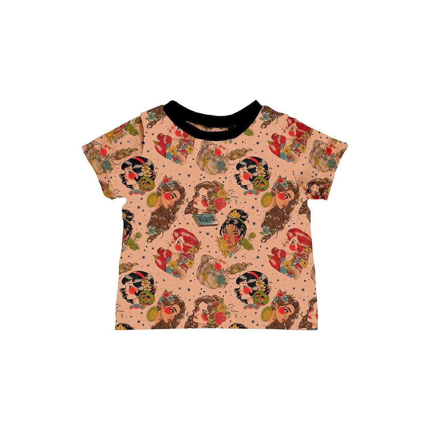 Vintage Tattoo Magical Princess Inspired Kid to Adult Oversized Boxy T-shirt!