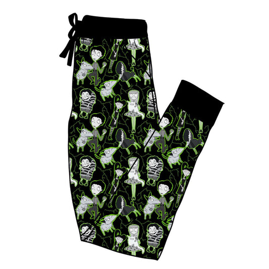 FrankenWeen Adult Bamboo Burton Dog  + Friends Joggers! Stretchy + Magical!