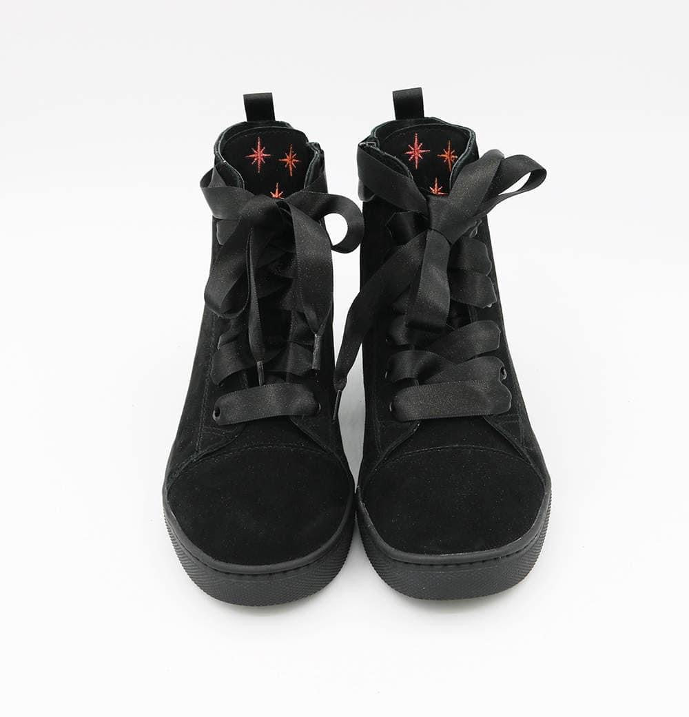 Not Just a phase Luxe Embroidered Moon Hightops w/ Star tongue Embroidery! Witchy