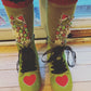 You're a Mean One Red Heart  + Green Vintage Nyx Christmas Booties!