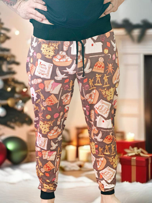 Ready to ship- KEVIN! Wet Bandits Christmas Movie Adult Bamboo Joggers!