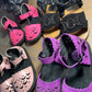 READY to SHIP - Brewing Potion Purple Bat + Moon Sueded Eris Sandals