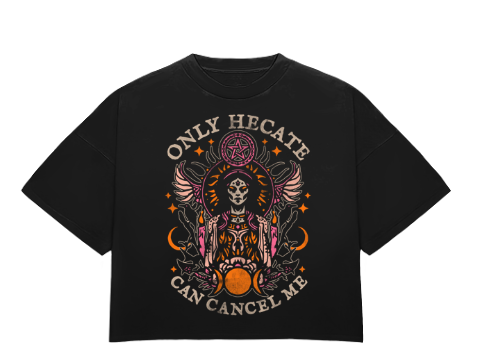 ADULT ONLY HECATE CAN CANCEL ME OVERSIZED BOXY TEE