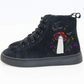 READY TO SHIP -MUSHROOM GHOSTIE + COTTAGE CORE VIBES EMBROIDERED HIGHTOP SNEAKER