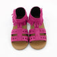 Cosmos Pink Stevie Moon Cut Out Fringe Sandals