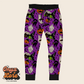 Ready to Ship- Vintage Halloween Purple Adult Joggers! Pumpkins + Witches + Ghosts!