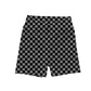 ADULT-- NEW BAMBOO BLEND GRAY + BLACK CHECKER LUXE High Waisted MED Length Bikers! Pair w/ Boxy tops! Twirls!