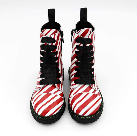 Candy Cane Red + White Striped Combats!