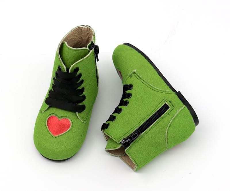 Red Heart  + Green Mean one Vintage Nyx Booties!