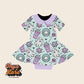 Ready to Ship Starbie Ghouls-- Pastel Goth Vibes Baby Twirl Leo Dress 0-24m!