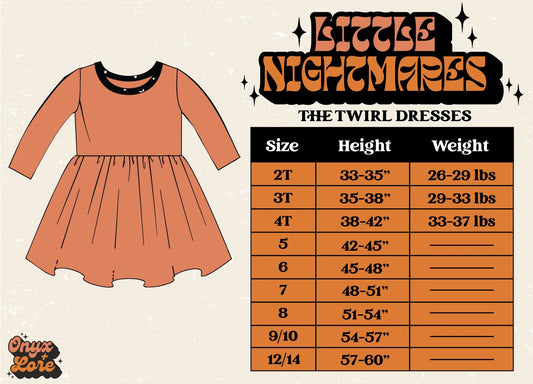 Old School Monsters Bamboo Twirl Dress! Drac + Frank. All sizes!