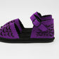 READY to SHIP - Brewing Potion Purple Bat + Moon Sueded Eris Sandals